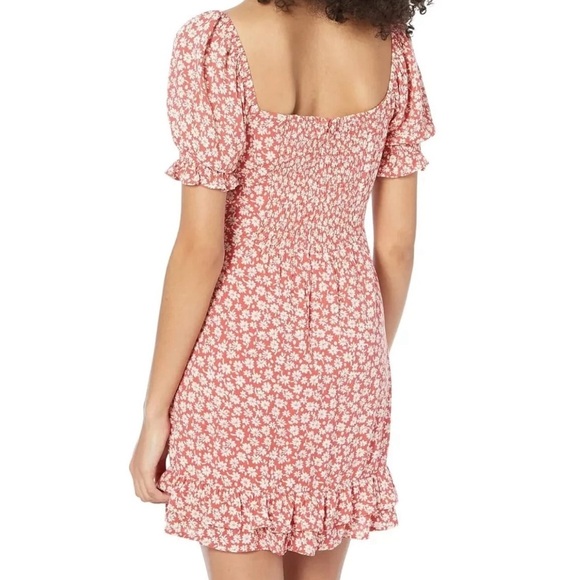 Lost + Wander “Madison” Floral Mini Dress in Coral and Ivory XS - Picture 2 of 8